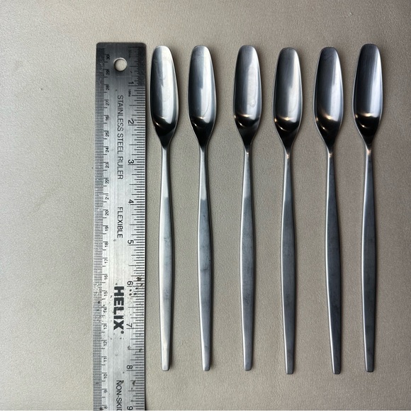 GENSE 18-8 FOCUS STAINLESS ICED TEA SPOON MID CENTURY MODERN - Picture 9 of 9